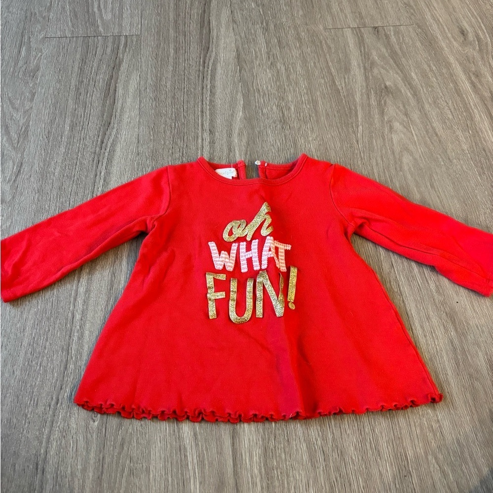 Mud Pie Kids Red Shirt with Gold Accents